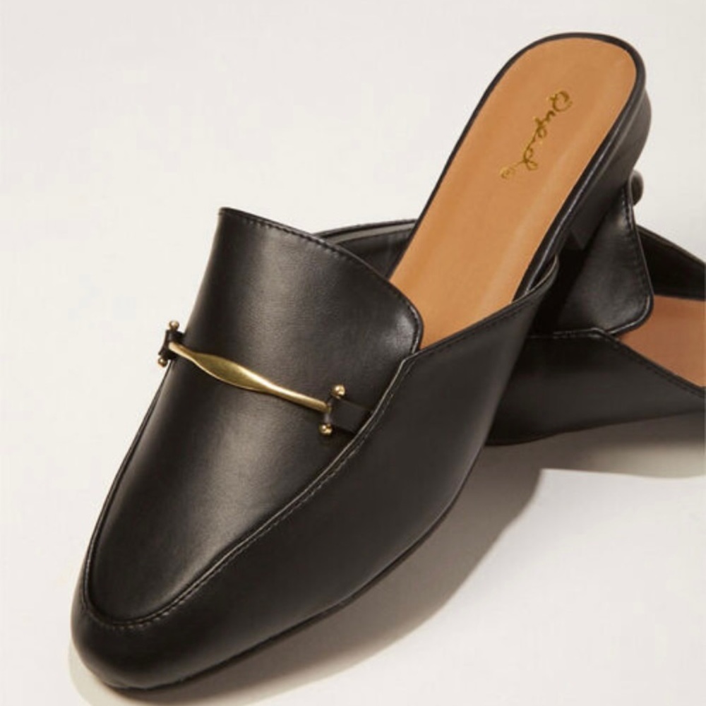 Forever 21 Faux Leather Loafer Mules